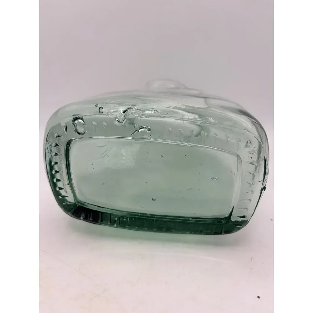 Clear Green Glass Jar with Cork Stopper